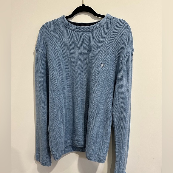 Chaps Other - Chaps blue 100% cotton long sleeve knit pullover warm sweater Men’s Size XL